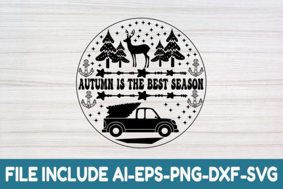 Christmas Quote SVG Design, Autumn is the Best Season