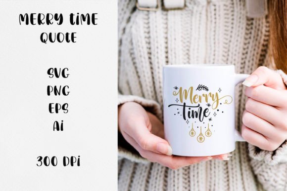Merry Time, Christmas Quote SVG File Review: A Festive Embroidery Design for Real Projects