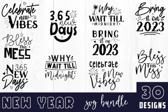 New Year Quote SVG Bundle: A Fresh Start for Embroidery Projects