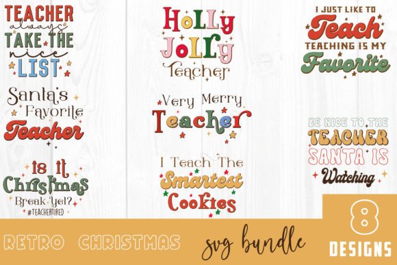 Retro Christmas Teacher Quote SVG Bundle Review for Real Projects