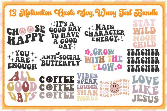 Review: Motivation Quote Wavy Text Bundle