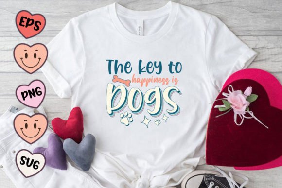 The Key of Happiness Dog Quote SVG PNG: A Heartfelt Embroidery Design